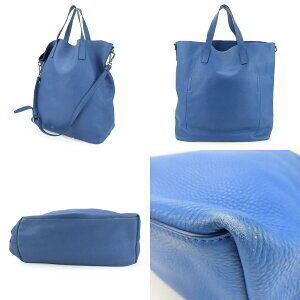 Prada shoulder blue tote bag leather strap